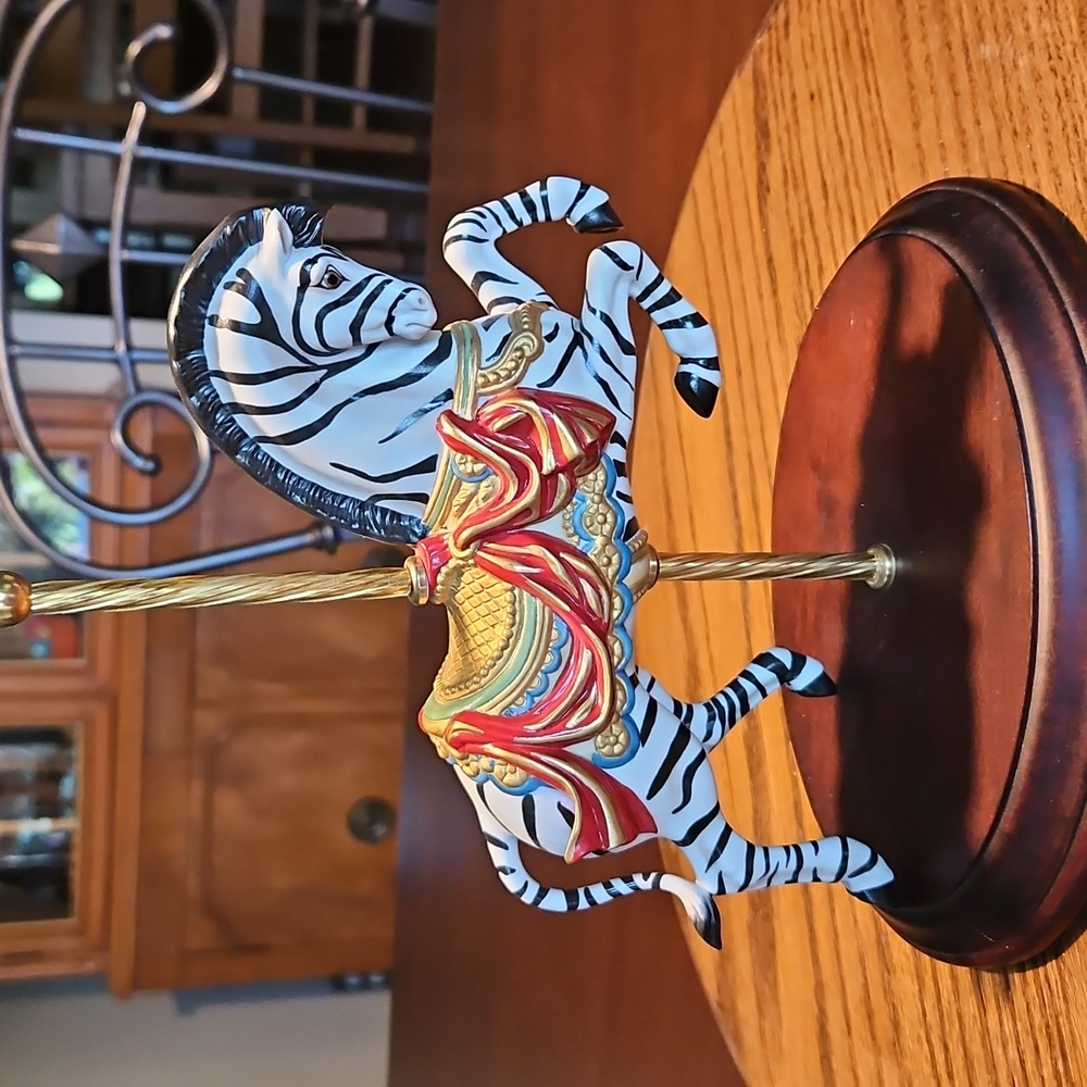 'Carousel Zebra' Fine Porcelain Carousel Zebra Vintage